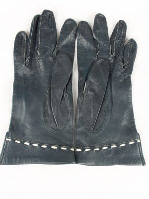 Vintage Womens Gloves 90s Size 6.25 Navy G200-146818