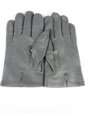 Vintage Mens Lined Gloves Size 80s 10.5 Grey G212-146867
