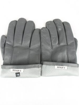 Vintage Mens Lined Gloves Size 80s 10.5 Grey G212-146868