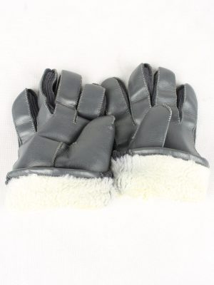 Vintage Mens Lined Gloves 80s Grey G216-146884