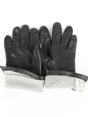 Vintage Womens Genuine Leather Gloves 80s Black G222-146908
