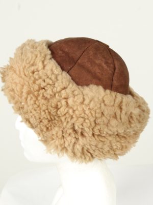 Vintage Unisex Russian Style Winter Hat 90s Brown HAT1513-145336