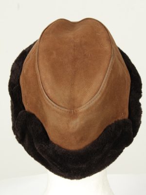 Vintage Unisex Russian Style Winter Hat 90s Brown HAT1514-145341