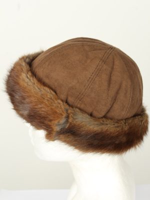 Vintage Unisex Russian Style Winter Hat 80s Brown HAT1533-145639