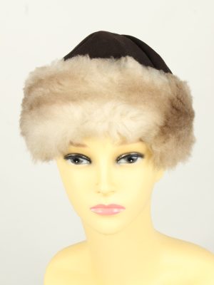 Vintage Womens Canadian Style Winter Hat 90s Brown HAT1590-0