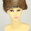 Vintage Womens Canadian Style Winter Hat 90s Brown HAT1592-0