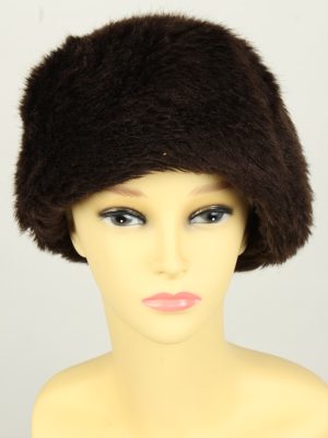 Vintage Womens European Style Winter Hat 90s Brown HAT1611-0