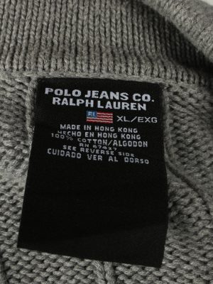 Vintage Ralph Lauren Polo Mens Zip Neck Jumper XL Grey -IL2075-144566