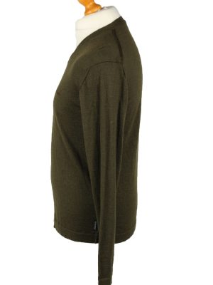 Vintage Woolrich Mens V Neck Jumper L Khaki -IL2093-144636