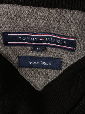 Vintage Tommy Hilfiger Mens V Neck Jumper M Black -IL2098-144658