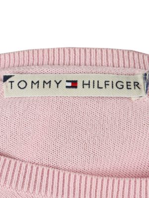 Vintage Tommy Hilfiger Womens Crew Neck Jumper 90s Chest 40" Pink -IL2101-145278