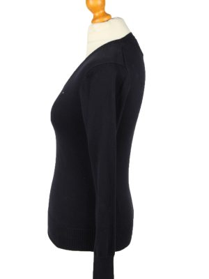 Vintage Tommy Hilfiger Womens V Neck Jumper 90s S Navy -IL2111-145240