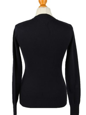 Vintage Tommy Hilfiger Womens V Neck Jumper 90s S Navy -IL2111-145241
