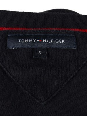 Vintage Tommy Hilfiger Womens V Neck Jumper 90s S Navy -IL2111-145242