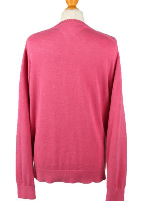 Vintage Tommy Hilfiger Womens V Neck Jumper 90s M Pink -IL2112-145245