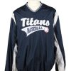 Vintage Alleson Athletic Baseball Jacket Windbreaker 90s XL Navy -SW2645-0