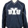 Vintage Baseball V Neck Jacket Windbreaker 90s M Navy -SW2646-0