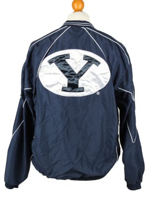 Vintage Baseball V Neck Jacket Windbreaker 90s M Navy -SW2646-143753