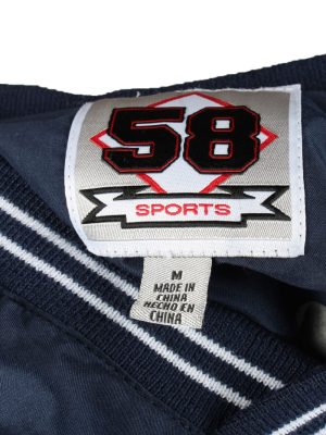 Vintage Baseball V Neck Jacket Windbreaker 90s M Navy -SW2646-143754