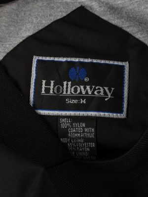 Vintage Holloway Baseball V Neck Jacket Windbreaker 90s M Black -SW2649-143766