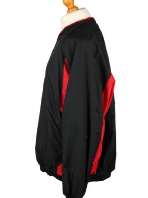 Vintage Nike Baseball V Neck Jacket Windbreaker 90s XL Black -SW2652-143776