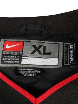 Vintage Nike Baseball V Neck Jacket Windbreaker 90s XL Black -SW2652-143778