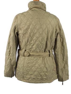 Vintage Barbour Womens Quilted Jacket Coat 12 Beige -C2151-147788