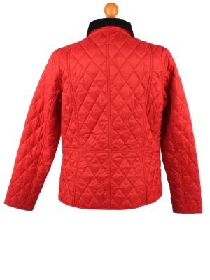 Vintage Barbour Womens Quilted Jacket Coat 14 Red -C2157-147817