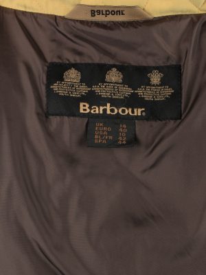 Vintage Barbour Womens Quilted Jacket Coat 14 Yellow -C2159-147829