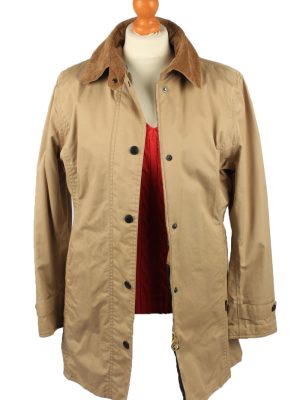 Vintage Barbour Womens Waterproof Jacket Coat 12 Cream -C2164-147853