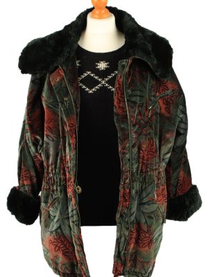 Vintage Fulwiline Womens Velvet Coat Size 36 Green -C2216-148305