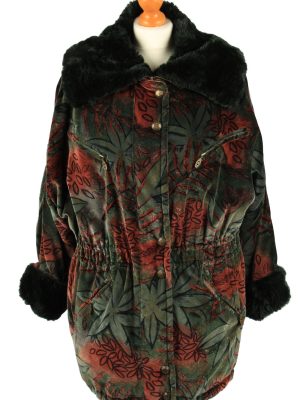 Vintage Fulwiline Womens Velvet Coat Size 36 Green -C2216-0