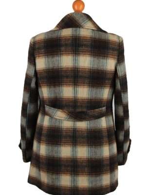 Vintage Womens Check Coat Jacket Size 40 Multi -C2218-148314
