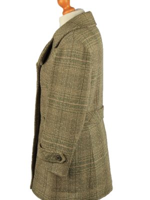 Vintage Orth Modell Womens Check Coat Jacket Size 47 Brown -C2219-148318