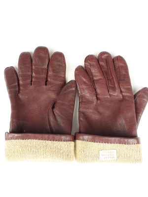 Vintage Womens Leather Lined Gloves 90s Brown G250-147223