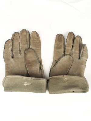Vintage Womens Perforated Holes Gloves 90s Grey G255-147243