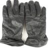 Vintage Womens Leather Gloves 80s Black G273-0