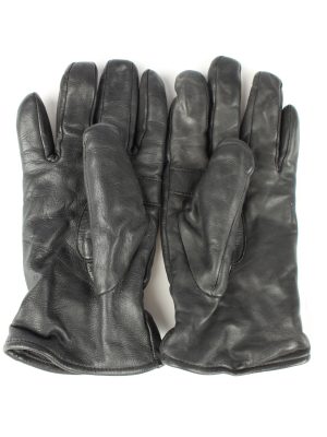 Vintage Womens Leather Gloves 80s Black G273-147350
