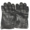 Vintage Womens Leather Gloves 80s Black G279-0