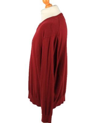 Vintage Tommy Hilfiger Mens Jumper Pullover 90s XL Bordeaux -IL2119-147864