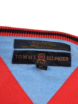 Vintage Tommy Hilfiger Mens Jumper Pullover 90s XL Red -IL2120-147870