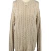 Vintage Womens Cable Knit Cardigan 90s XXL Cream -IL2133-0