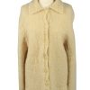 Vintage Womens Wool Cardigan 90s XL Cream -IL2134-0