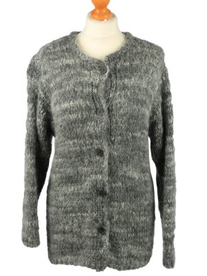 Vintage Womens Button Up Cardigan 90s M Grey -IL2139-0