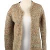 Vintage Womens Cable Knit Cardigan 90s M Brown -IL2140-0