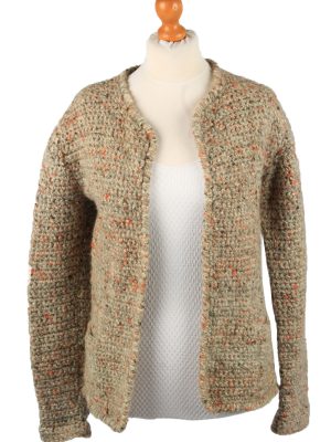 Vintage Womens Cable Knit Cardigan 90s M Brown -IL2140-0