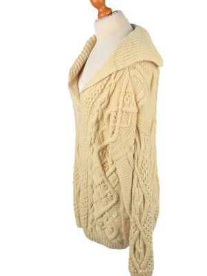 Vintage Womens Cable Knit Jumper 90s XXL Cream -IL2143-149609