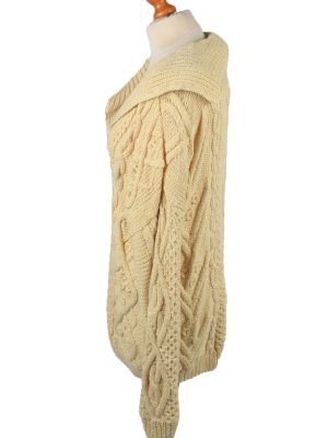 Vintage Womens Cable Knit Jumper 90s XXL Cream -IL2143-149610