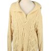 Vintage Womens Cable Knit Jumper 90s XXL Cream -IL2143-0
