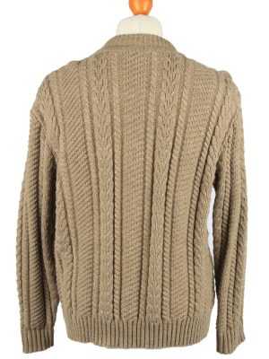 Vintage Exclusiv Modell Mens Cable Knit Cardigan 90s 52 Brown -IL2150-148118